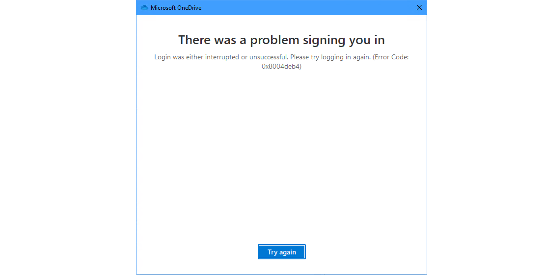 How To Fix Error Code 0x8004deb4 For OneDrive On PC?
