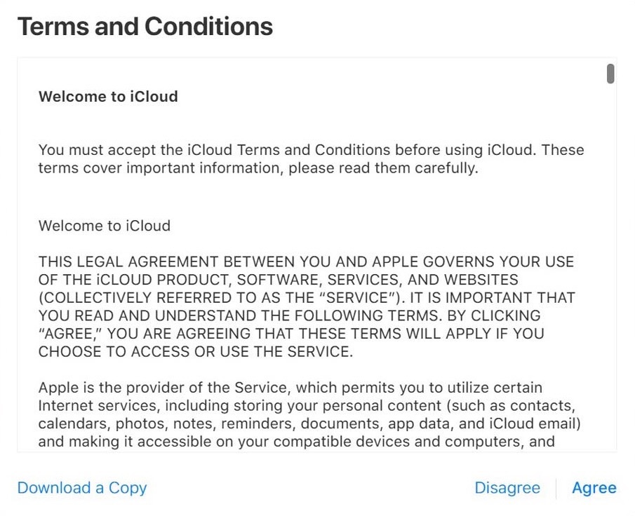 Accept Terms and Conditions