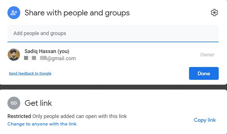 Add People to Share the File