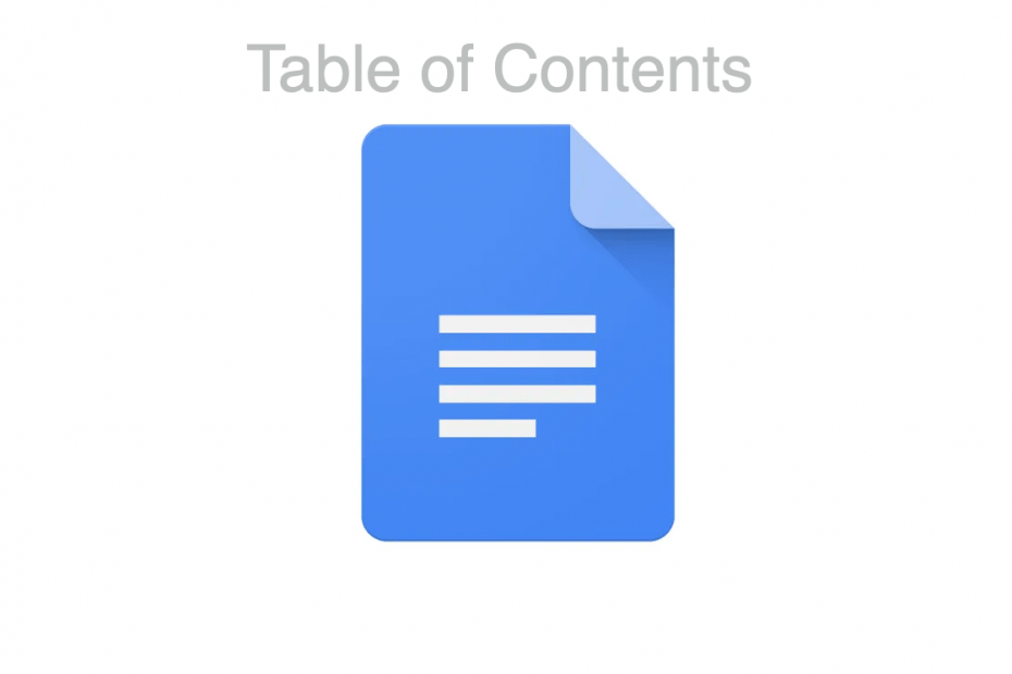 Add Table of Contents in Google Docs