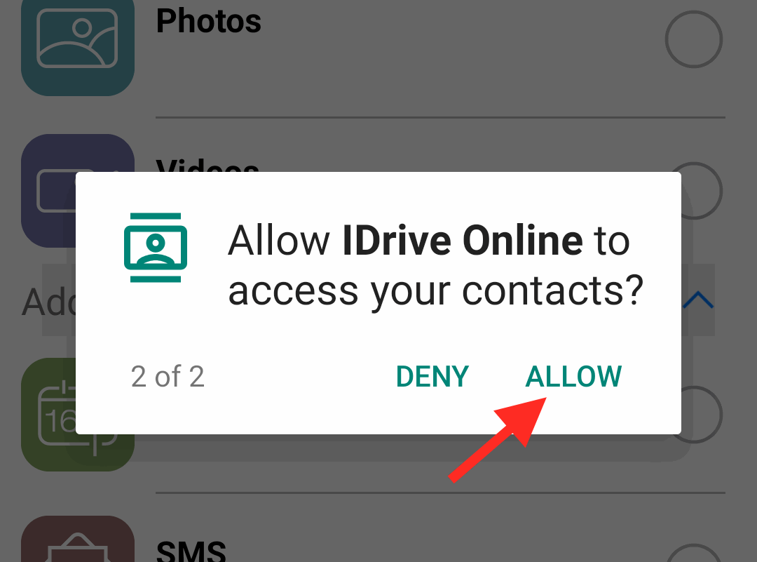 idrive cloud storage android