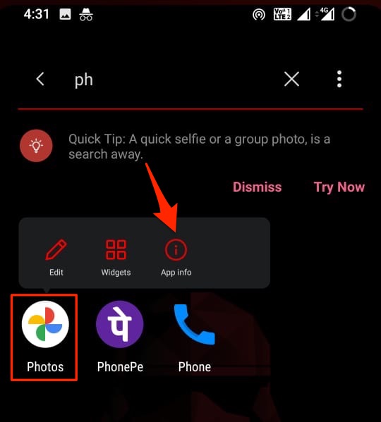 App info Photos App