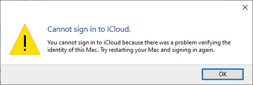 Cannot Sign in to iCloud Account on Windows