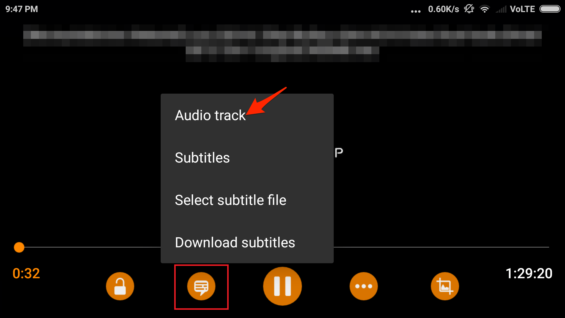 Change Audio Tracks VLC Mobile