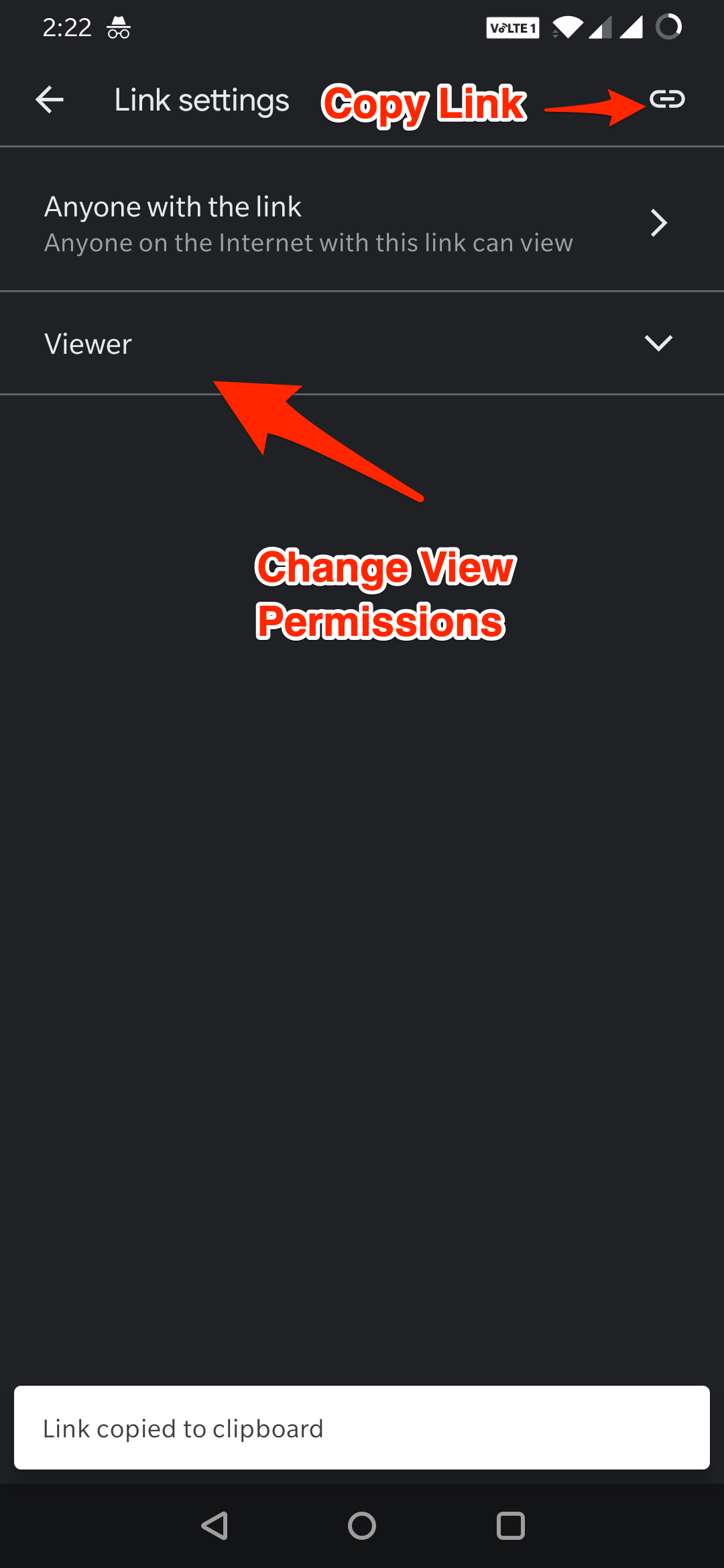 Change View Permissions