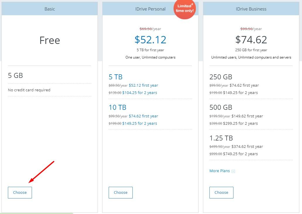 idrive personal share accounts