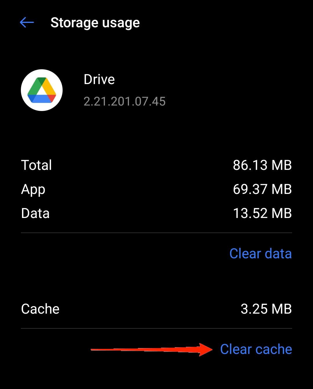 Clear Cache Google Drive