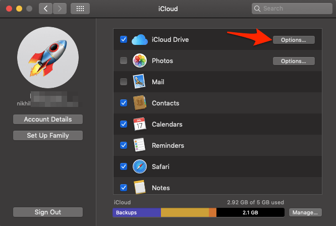 Click_iCloud_Drive_Options