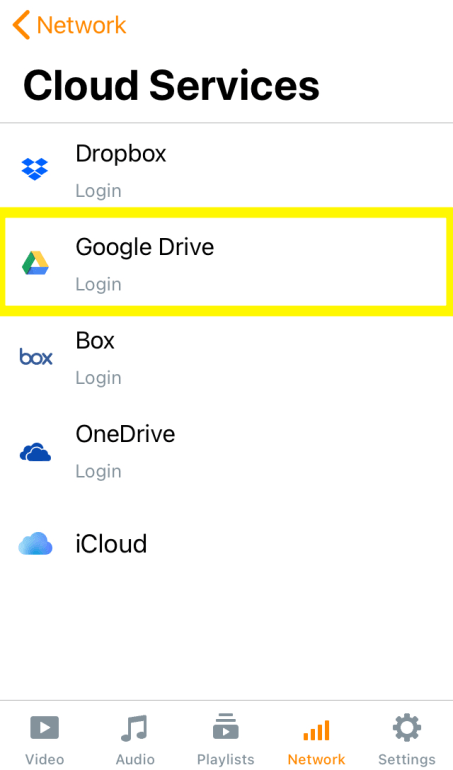 Cloud Services Google Drive