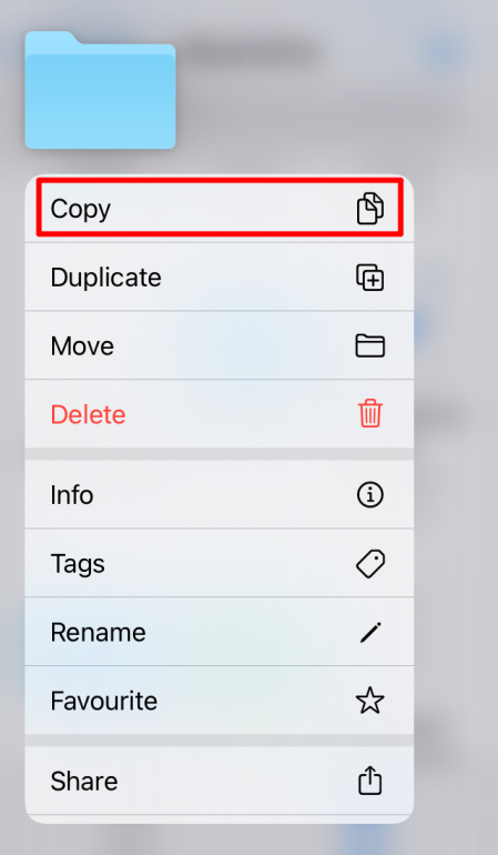 Copy the Folder or File