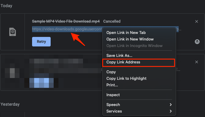 Copy Download Link Chrome Downloads