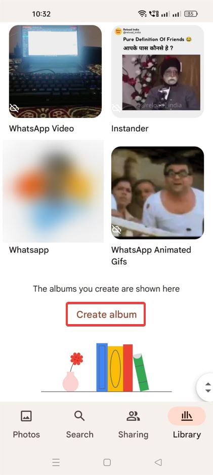 Create Album Google Photos