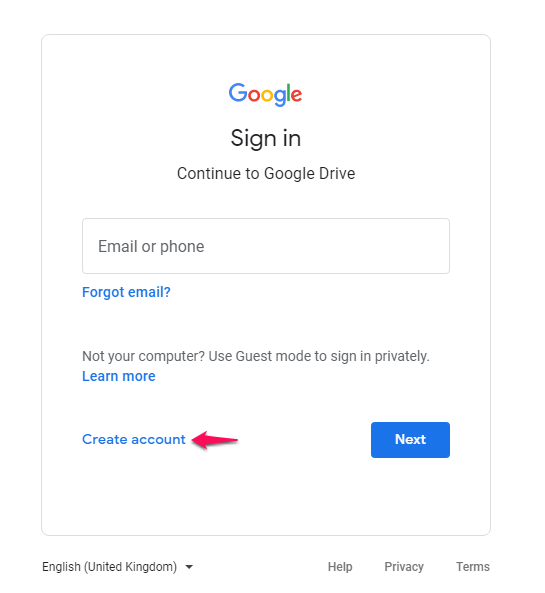 Create Google Account