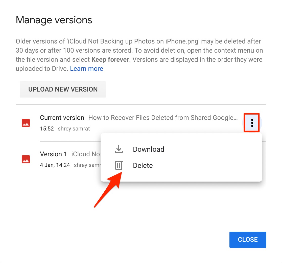 Delete File to Unhide Files