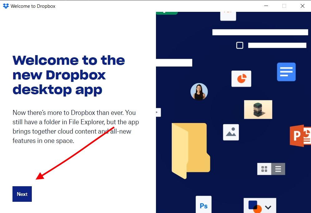 Dropbox app for Windows