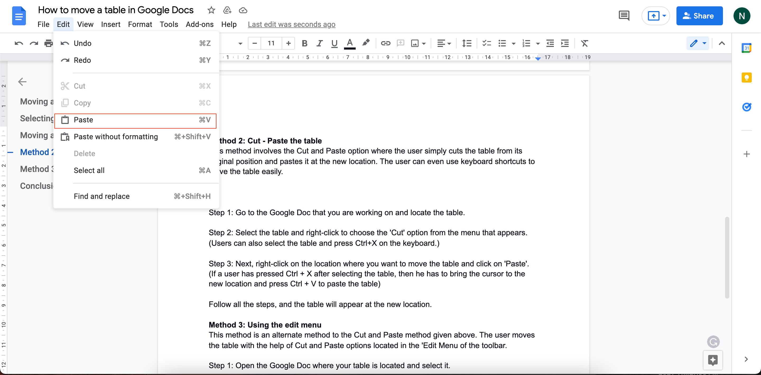 How to Move Table in Google Docs in 2023  - 92