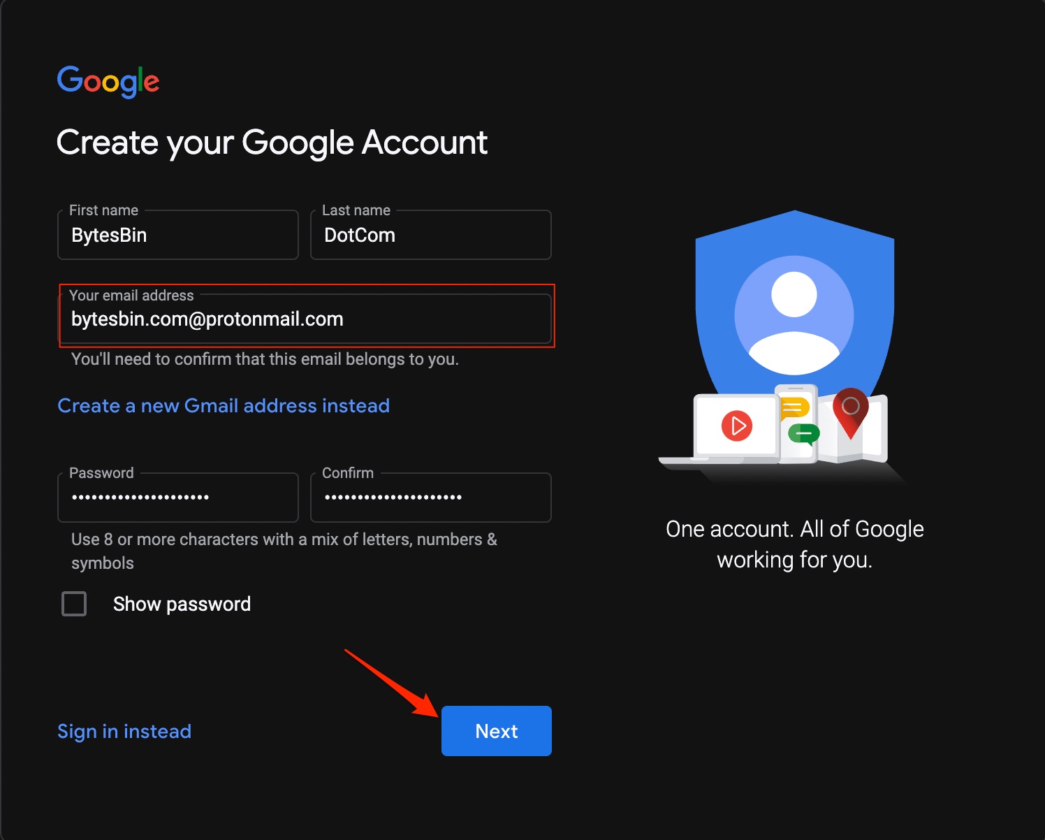 google docs login without gmail account