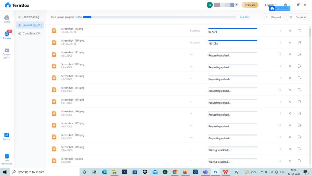 Terabox on windows how to backup and sync