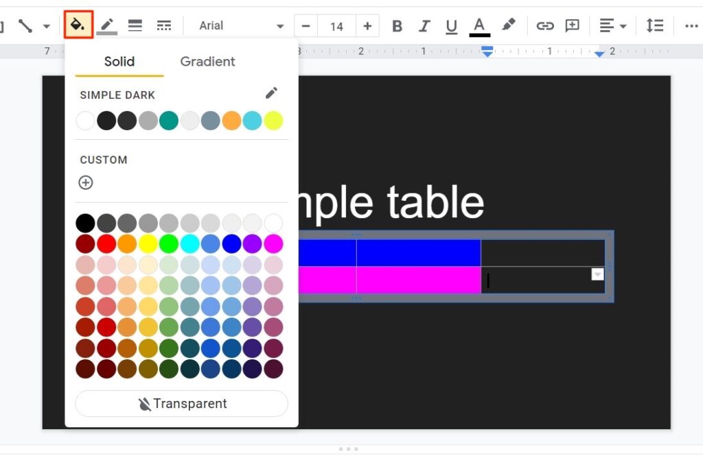 How to Add and Edit Tables in Google Slides? - BytesBin