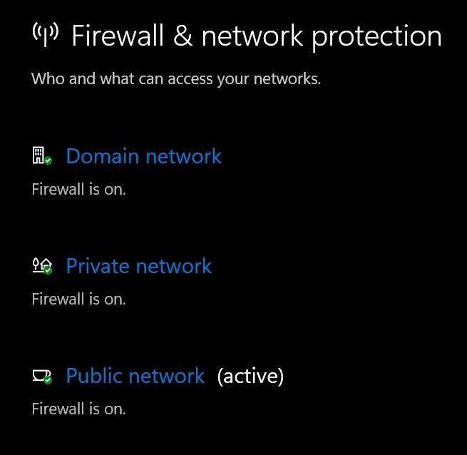 Firewall Settings