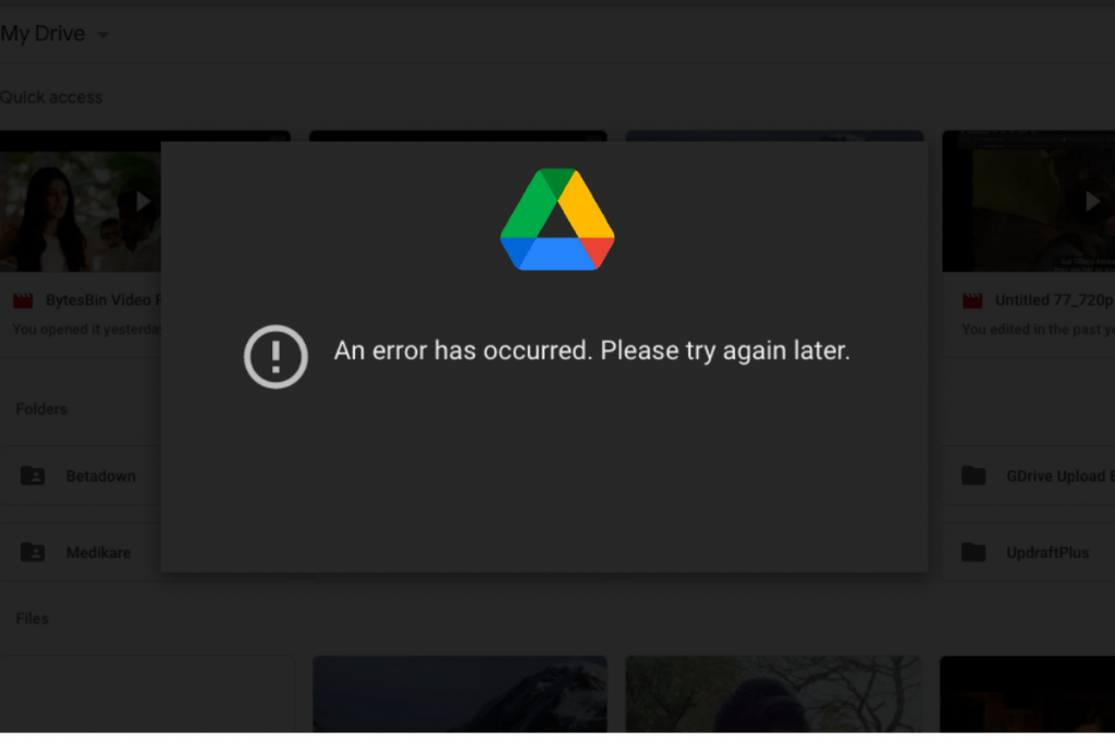 How to Fix An Error Occurred Google Drive Video?