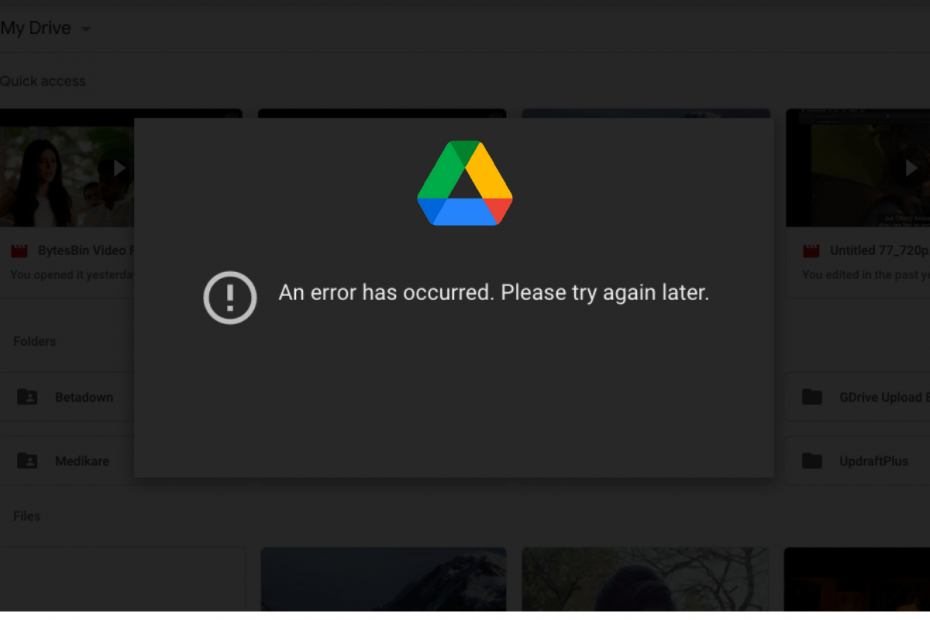 Fix Google Drive Video Error has Occurred