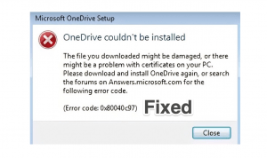 Fix OneDrive Error Code 0x80040c97 | OneDrive couldn’t be installed