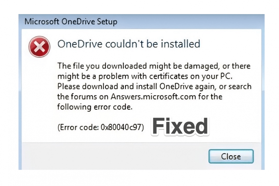 Fix Error 0x80040c9 OneDrive couldn't be installed