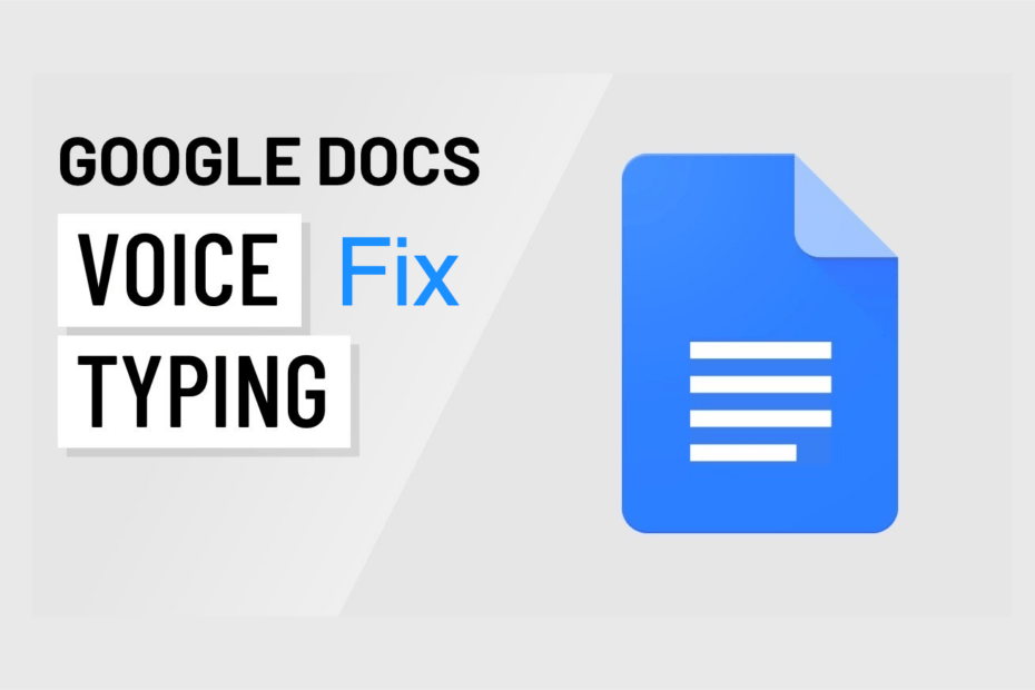 Fix Google Docs Voice Typing Not Working