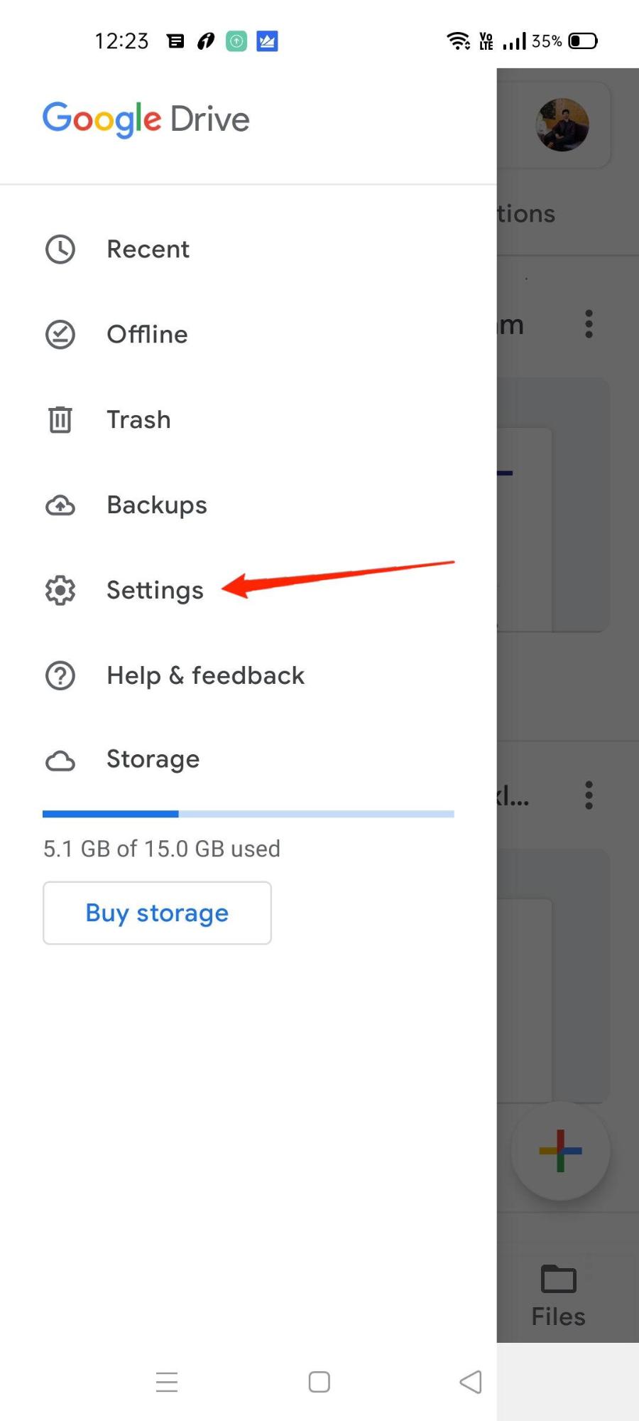 GDrive App Settings