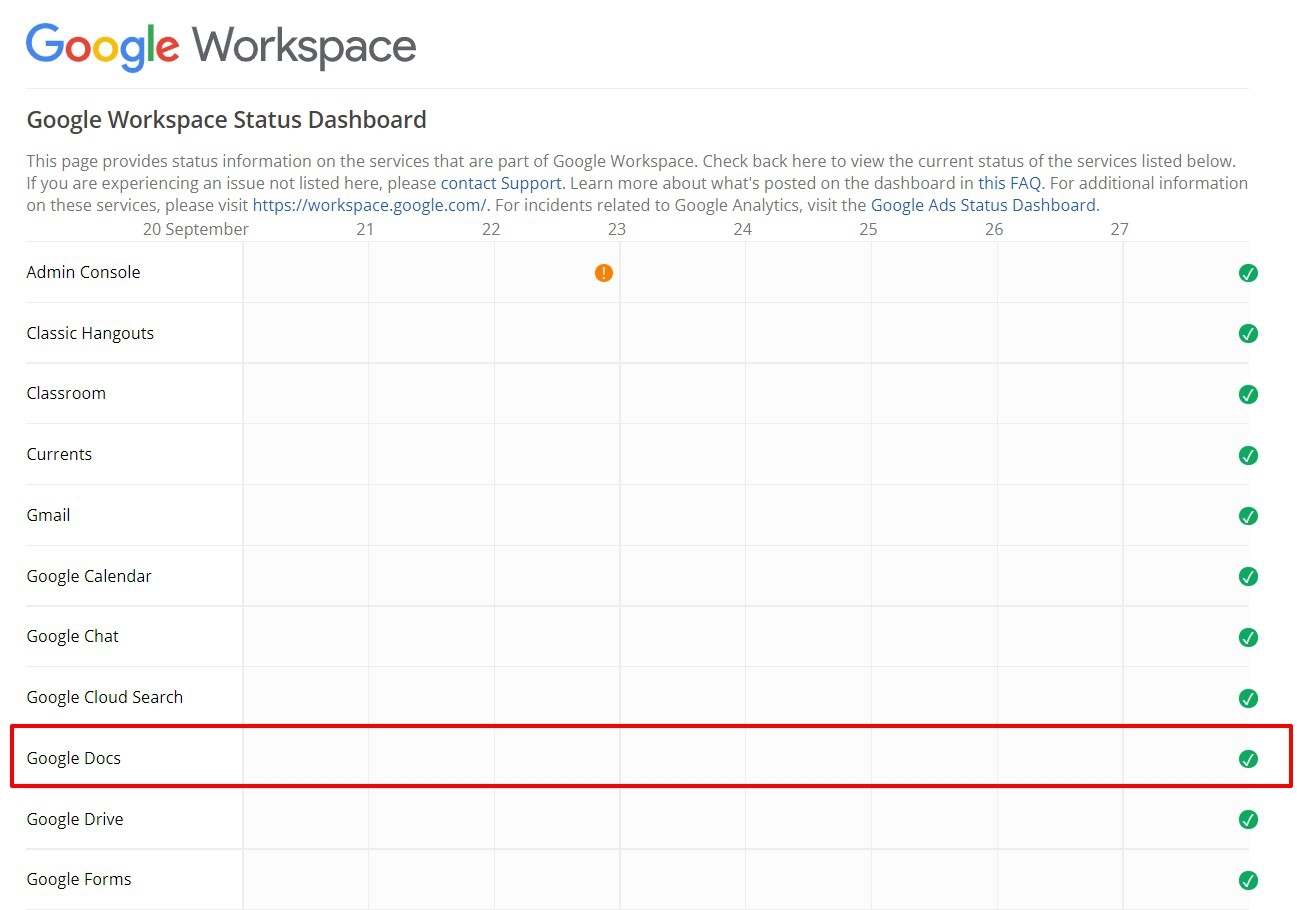 Google Dashboard Settings