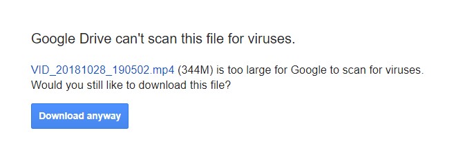 Google Drive Virus Scanner