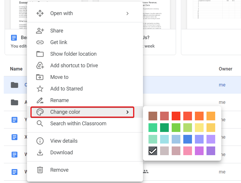 How To Change Google Drive Color