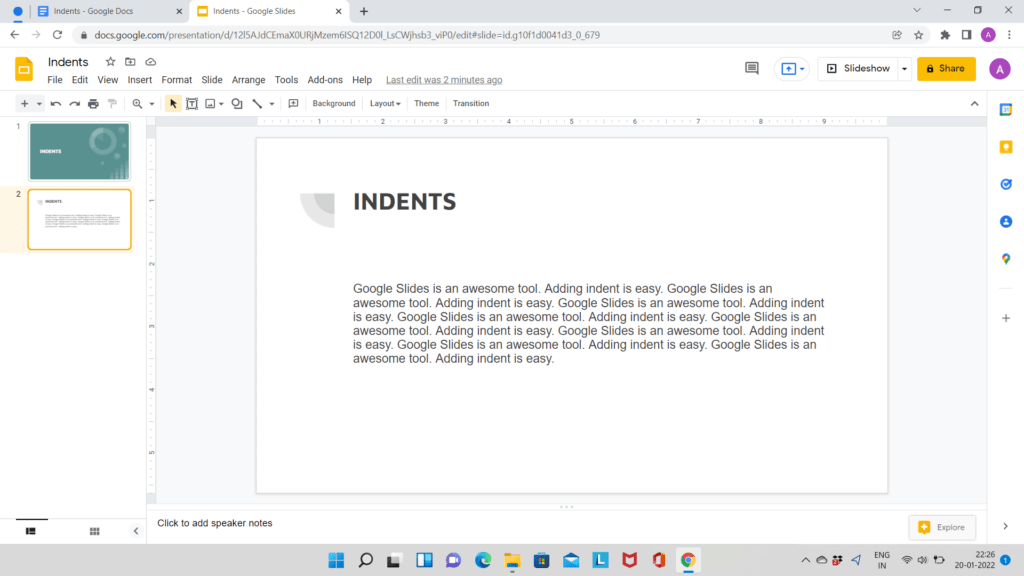 how to use increase and decrease indent in google... How to Add Indents in Google Slides in 2026?