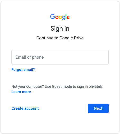 Login with Google Account