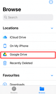 google drive sign in screen blank