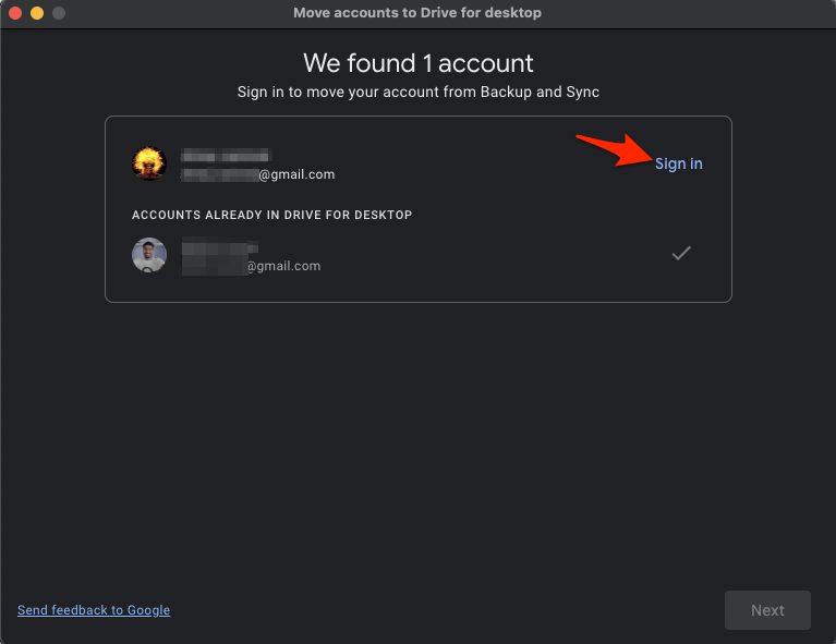 Now Sign-in with your G-Account