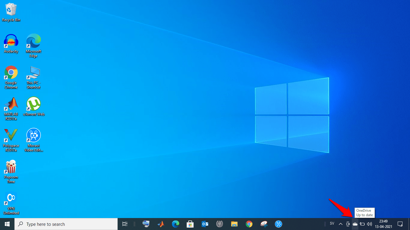 OneDrive Account in Windows Dock Menu