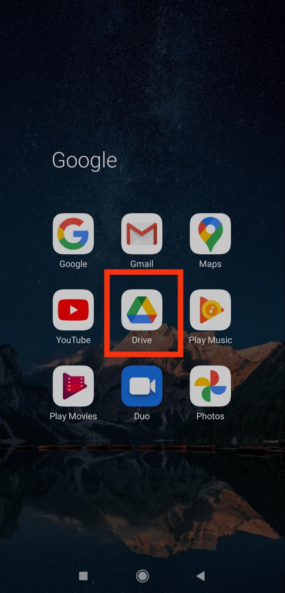 Open Google Drive App