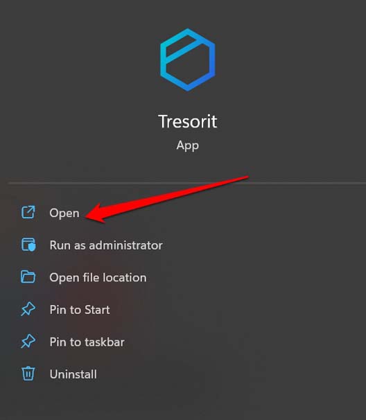 Open Tresorit App