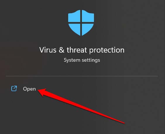 Open Virus Windows