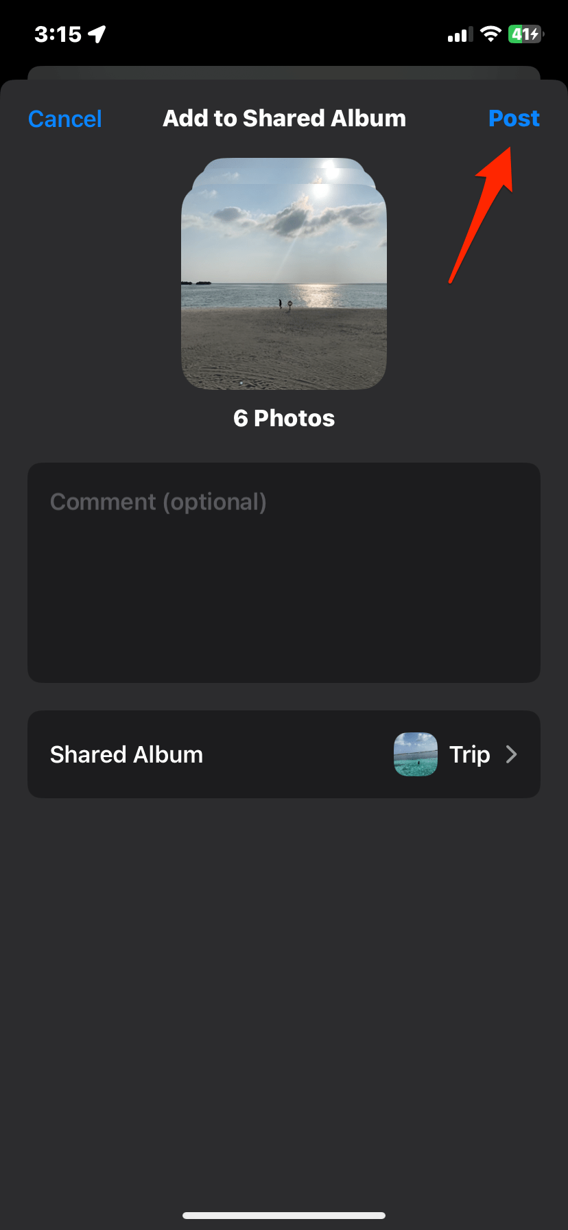 Post_the_album_and_album_created