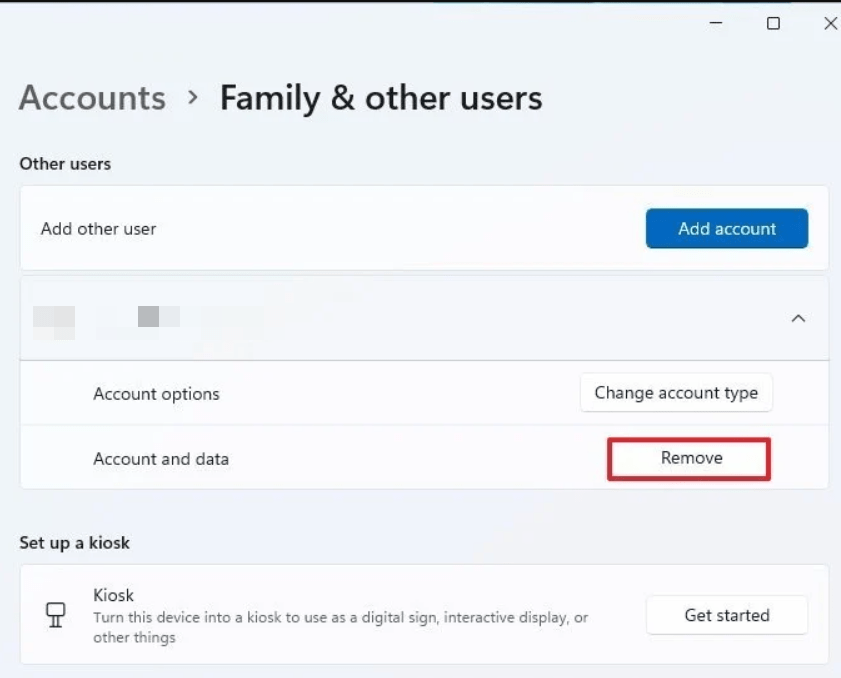 Remove Account Data