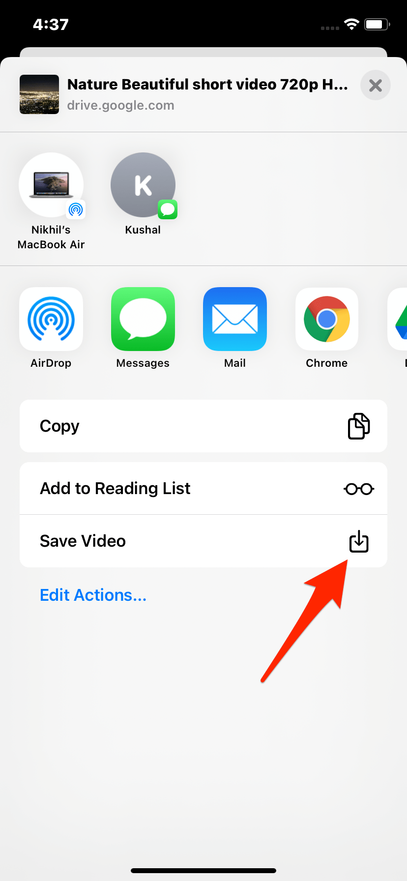 how to save picture from google drive to iphone