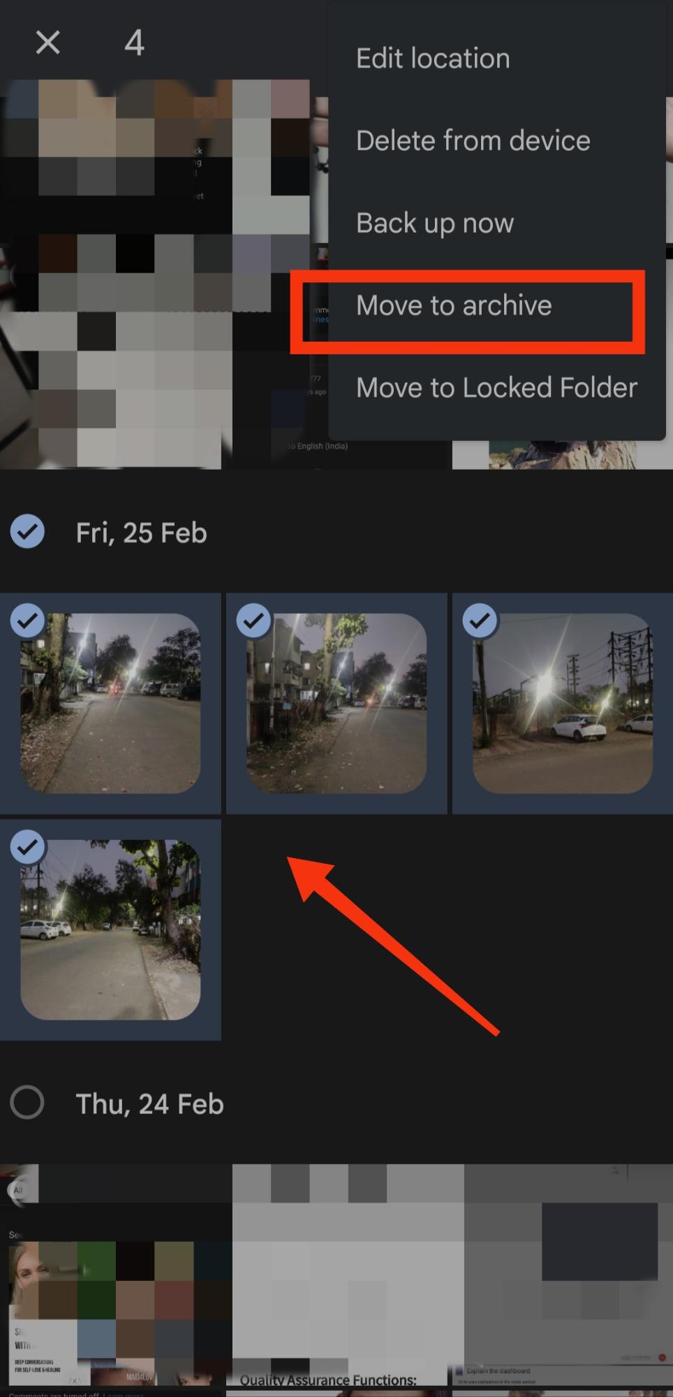 Select Photos and Move to Archive