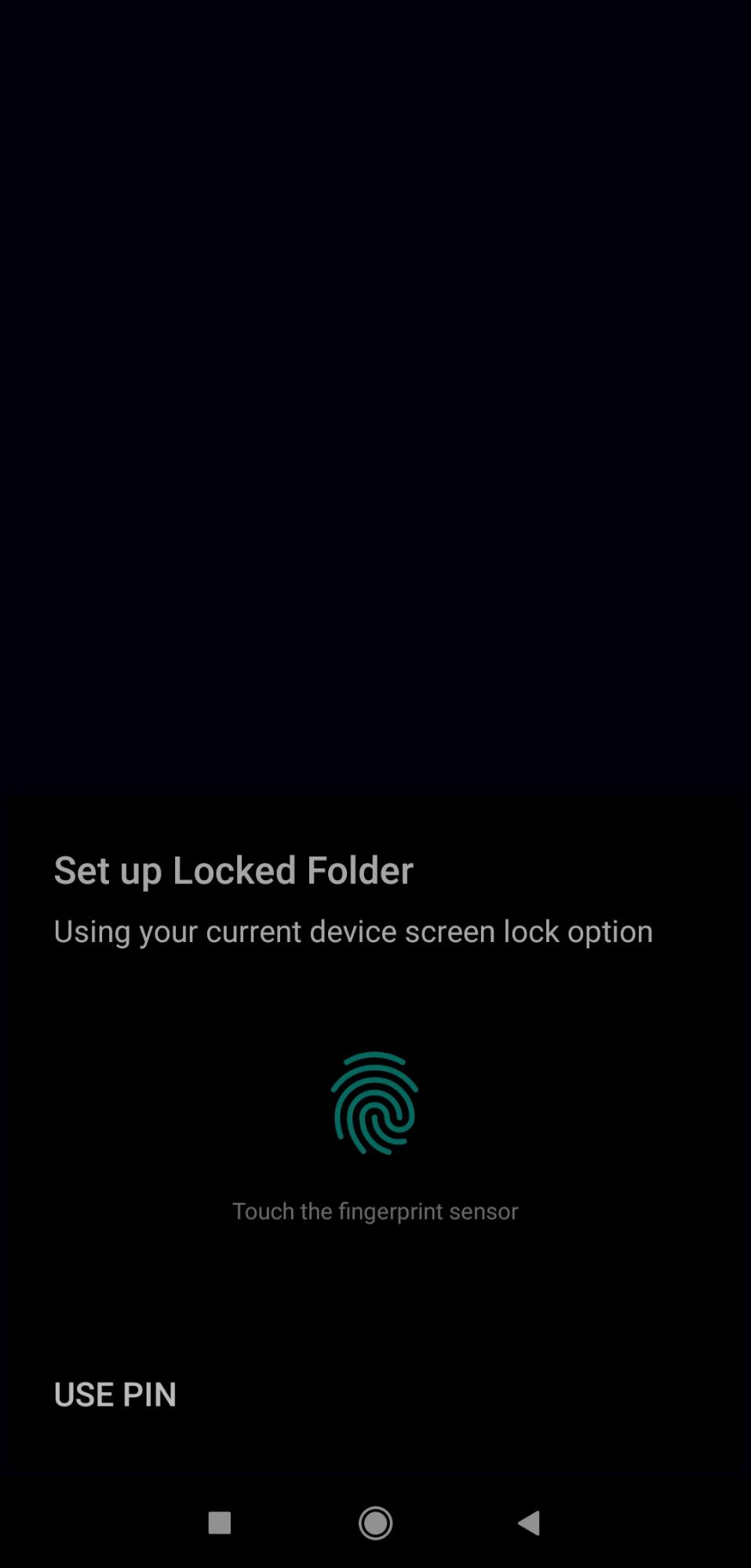 Set up locked folder with pass lock