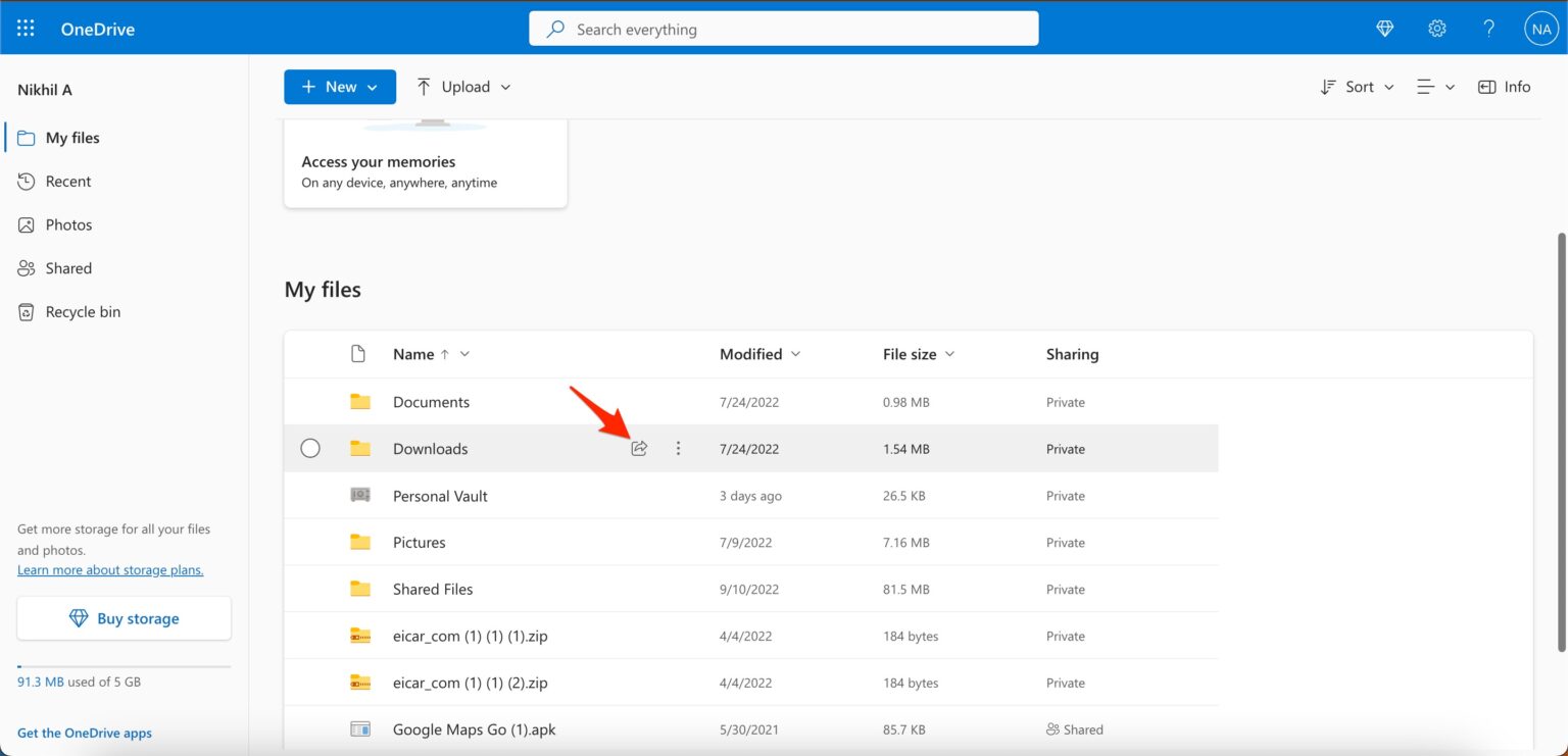 How To Create Onedrive Sharing Link On Web