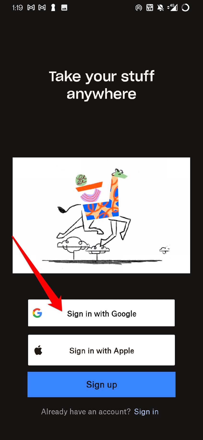 Sign in with GMail