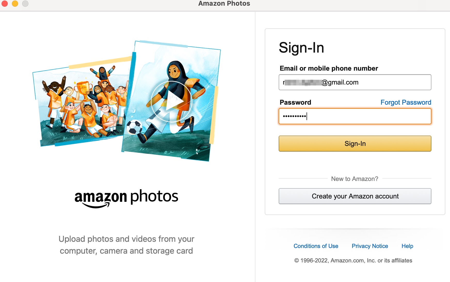 Sign in with Amazon Account