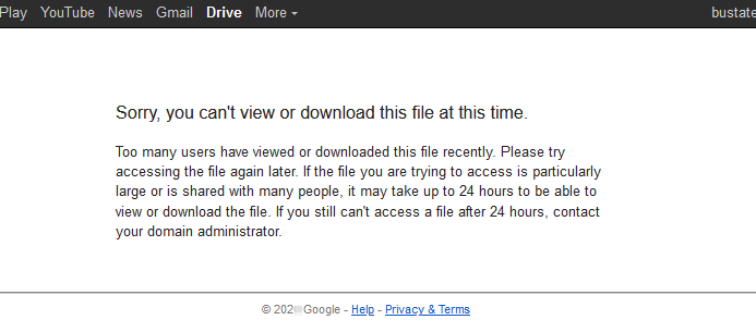 get around google drive download limit